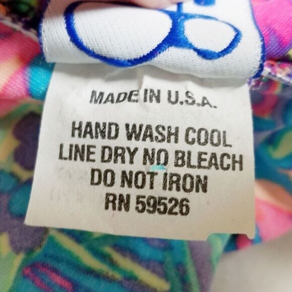 VINTAGE 80s Ocean Pacific Neon Tropical Swimsuit - Picture 10 of 11